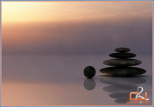 In balans als stenen op elkaar met massage van Eszensa Wellness